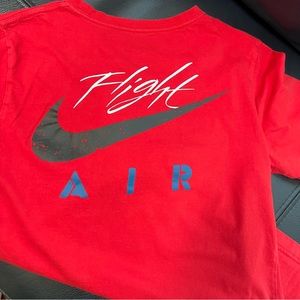 Air Jordan Legacy AJ4 Red Flight Tee Shirt Youth Sz Large